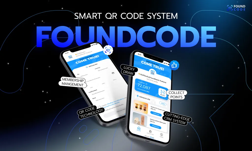 สะสมแต้มสมาชิกด้วย QR Code จากระบบ CRM ของ Foundcode